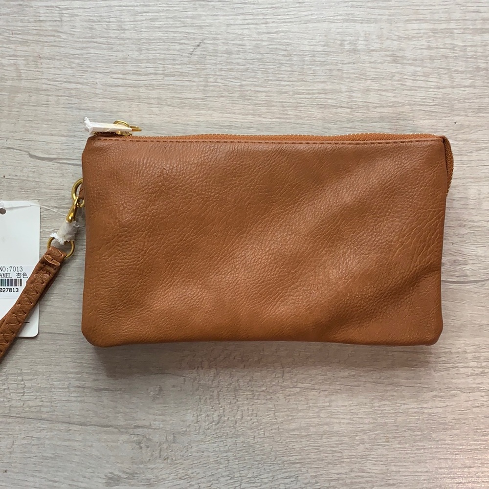NWT camel wristlet